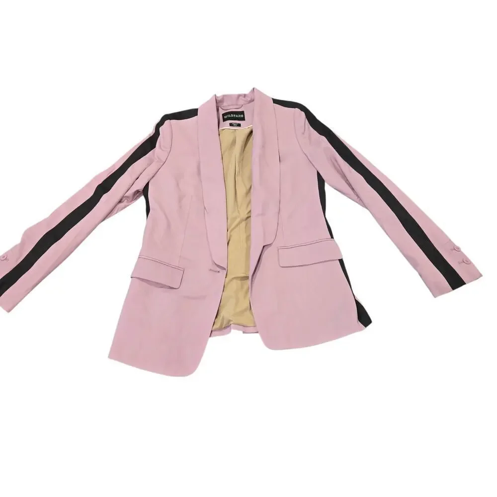Wildfang The Empower Colorblock Tux Blazer‎ Mauve/Black Size: S